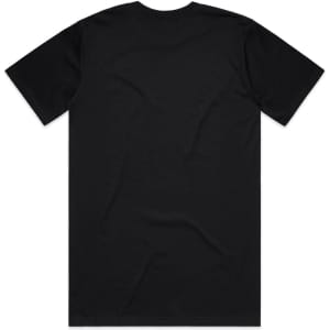 A black Classic Tee with a plain back design. The shirt features short sleeves and a round neckline.
