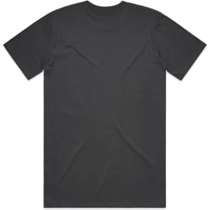 A dark grey Classic Tee featuring a plain back design, made from soft fabric with a relaxed fit.