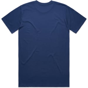 A navy blue Classic Tee t-shirt featuring a plain back design and short sleeves. It includes a logo on the label.