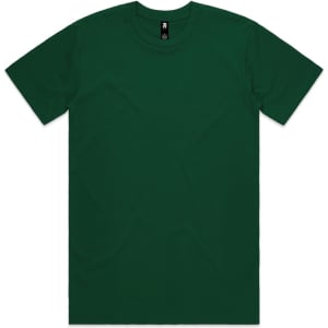 A green Classic Tee, featuring a round neckline and short sleeves, with a small logo at the label.