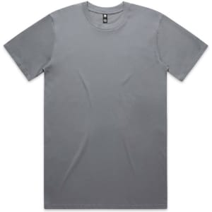 A grey Classic Tee featuring short sleeves and a simple design, with a logo tag at the neckline.