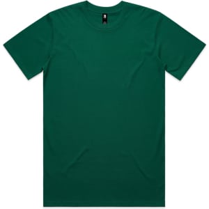 A green Classic Tee t-shirt featuring a crew neck and short sleeves, with a logo at the neckline.