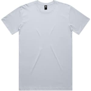 A light grey Classic Tee t-shirt featuring a logo at the neckline. It has a simple, plain design.