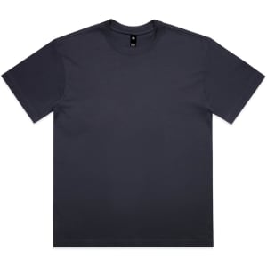 A dark navy Box Tee shirt displayed flat. The shirt features a crew neck and short sleeves, with a logo on the tag.