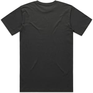 A black Block Tubular Tee, featuring a simple design with short sleeves and a crew neck, showing the back view.