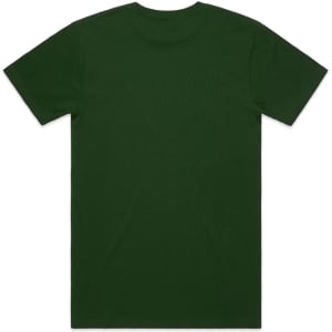 A green Block Tubular Tee, featuring a simple design and a logo on the back.