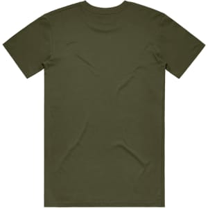 An olive green Basic Tee, featuring a classic t-shirt design with a smooth back and no visible branding.