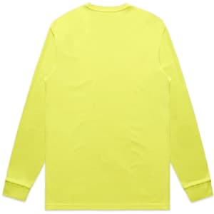 A long-sleeve tee in bright yellow with a simple, unbranded design.