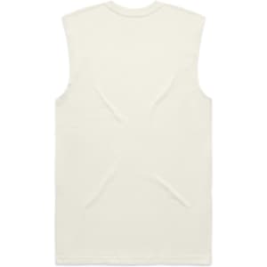 A sleeveless cream tank top with a simple design and no visible logos.