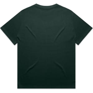 A dark green T-shirt with a relaxed fit and no visible branding on the back.