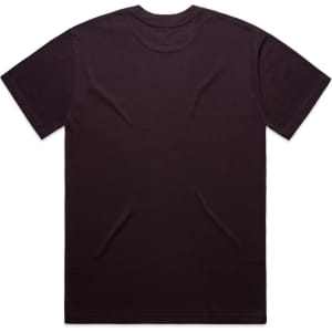 A black Heavy Tee t-shirt with a plain back, featuring a logo on the neck area.