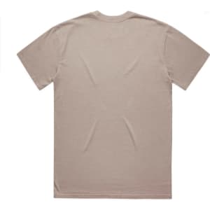 A faded t-shirt in a light beige colour, featuring a plain back with no visible logos or designs.