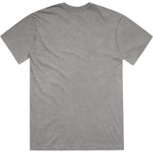 A stone wash heavy tee in a muted grey colour, featuring a plain back and short sleeves.