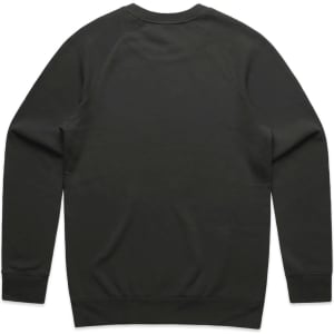A black jumper with a plain back and long sleeves, featuring a simple design without any visible logos.