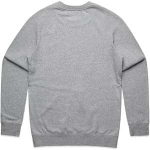 A grey jumper with long sleeves and a ribbed hem. It features a plain design with no visible branding.
