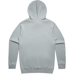 A light grey hoodie with a hood and long sleeves, featuring a plain back design.