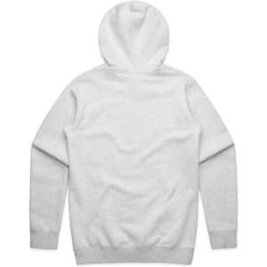 A grey hoodie with a hood and long sleeves, featuring a plain design on the back.