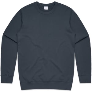 A dark teal crew jumper featuring long sleeves and a classic round neckline. Branding is present.