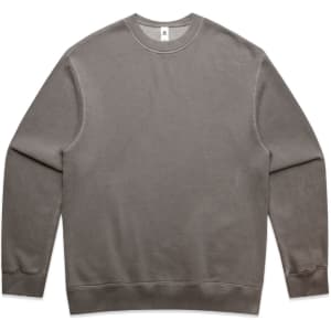 A grey crew-neck jumper with long sleeves, featuring a simple design and no visible text or logos.