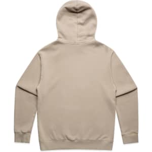 A beige hoodie with a hood, featuring a simple design and no visible logos.