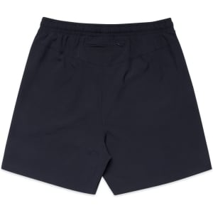 Active shorts in a dark colour, featuring an elastic waistband and a back pocket. Includes a logo on the waistband.
