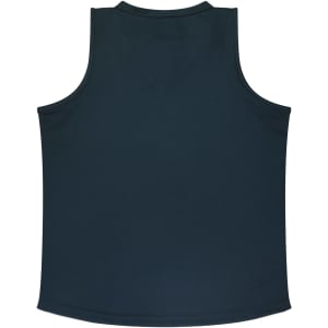 A dark green singlet with a simple design and no visible logos. The back has a clean, smooth finish.