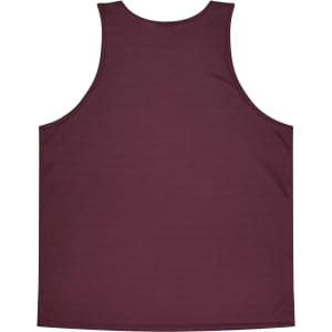 A maroon singlet featuring a round neck and no visible logos, showcased on a white background.