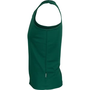 A green men's singlet with a ribbed texture and a small logo on the side.