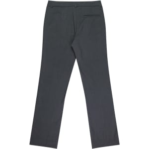 Classic lady pants in dark grey with a straight-leg design and a single back pocket. Features a logo.