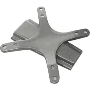 A TV stand mounting bracket in grey, featuring multiple attachment points for easy installation.