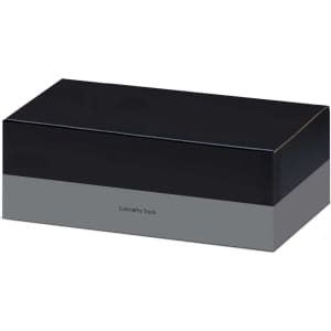 A black box with a grey base, featuring a logo, containing the LuminaPro Torch product.