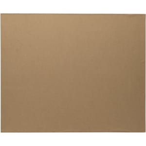A plain brown rectangular sheet of cardboard, featuring a smooth surface without any text or designs.