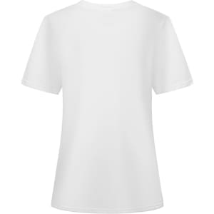 A plain white cotton T-shirt with short sleeves, featuring a back view and no visible logos.