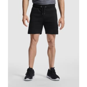 Black "Betis Shorts" featuring a drawstring waist, designed for sports uniforms and active wear.