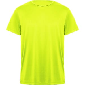 A bright yellow Daytona T-shirt with a classic crew neck design. The shirt features a logo on the front.