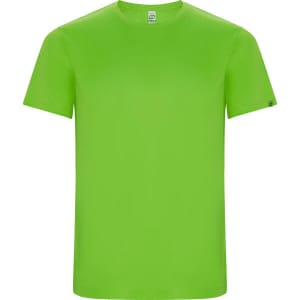 A bright green Imola T-Shirt featuring a classic crew neck design and a small logo on the sleeve.