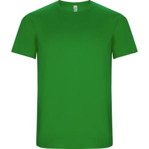 A green Imola T-Shirt with a round neckline and short sleeves, featuring a logo.