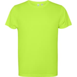A bright lime green Estoril T-Shirt with a crew neck and short sleeves. Features a logo on the front.