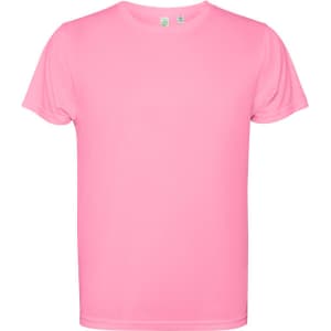A pink Estoril T-Shirt featuring a simple, classic design and a logo on the label.