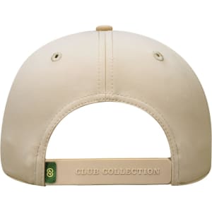 A beige low-profile cap with a branded strap at the back. Perfect for casual headwear.