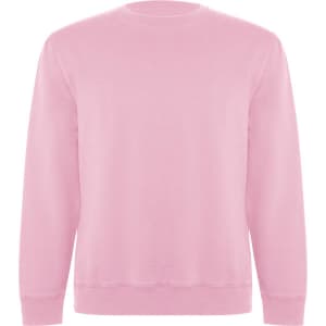 A pink Batian sweatshirt made from soft material, featuring long sleeves and a crew neck design.