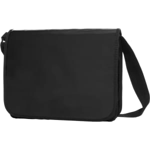 A black Economy LorryBag with a flat design and an adjustable strap. It features a simple, unembellished exterior.