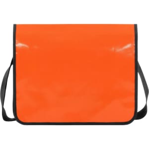 An orange lorry bag with a black trim and adjustable strap, featuring a plain front and no visible branding.