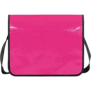 A bright pink Economy LorryBag with a black strap and trim, featuring a simple, smooth surface.