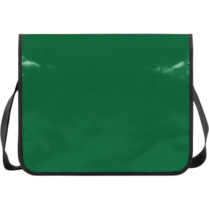 A green Economy LorryBag with a black strap, featuring a smooth, shiny surface and no visible text.