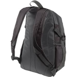 A grey Galaxy Backpack with padded shoulder straps and multiple compartments. It features a sleek, modern design.