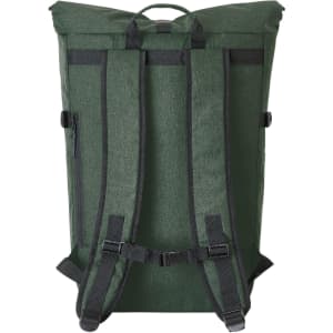A green Circle Notebook Backpack L with adjustable straps and a top handle, featuring a logo.