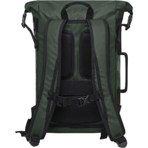 A green Active Notebook Backpack featuring padded shoulder straps and a sturdy back panel for support.