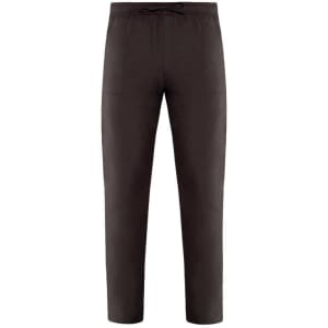 Atene Pants in dark brown, featuring an elastic waistband and side pockets. The pants have a simple, clean design.