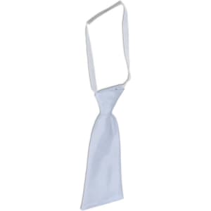 A light blue women's tie with a sleek design, featuring a loop for easy wear and a small logo.